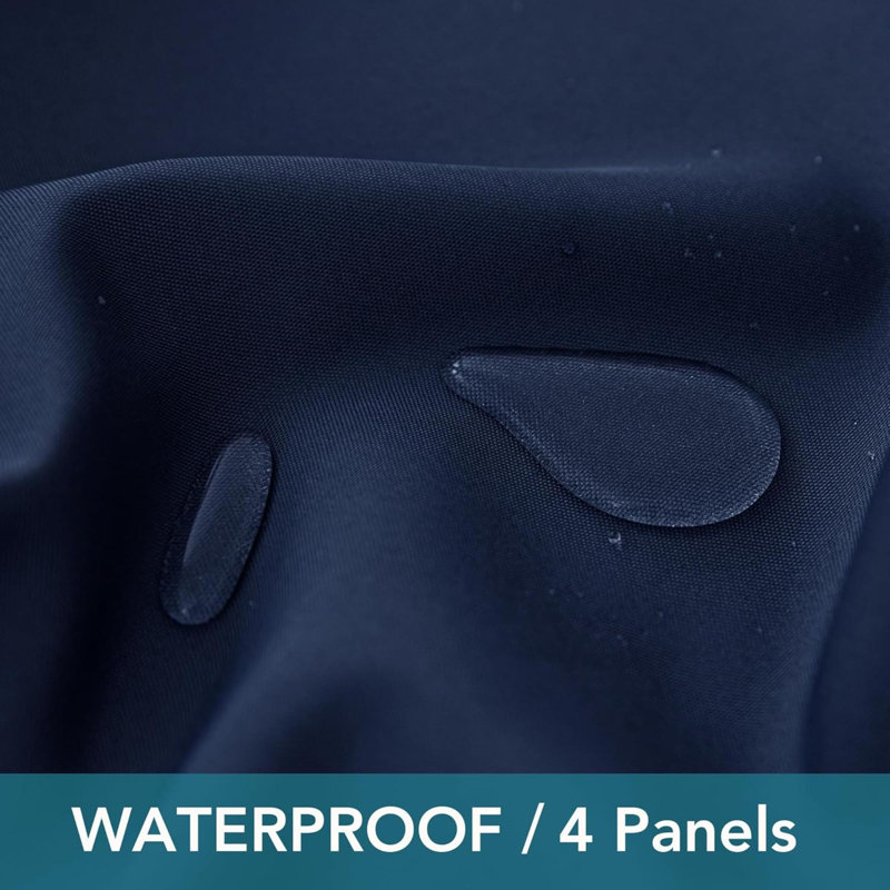 Patio Curtains Outdoor Waterproof Windproof  Weatherproof Privacy  Outside Curtains Grommet Top And Tab Bottom Drape For Gazebo  Porch  Pergola  Cabana  Backyard