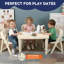 Chaise pliante beige pour enfants - Chaise légère pour tout-petits portative pour l'intérieur et l'extérieur, camping, plage et pelouse (ensemble de 2)-1669846301