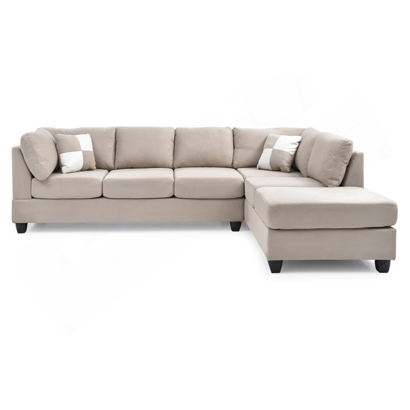 Canapé modulaire Malone G631B-SC (sans repose-pieds), blanc, White, Right Hand Facing