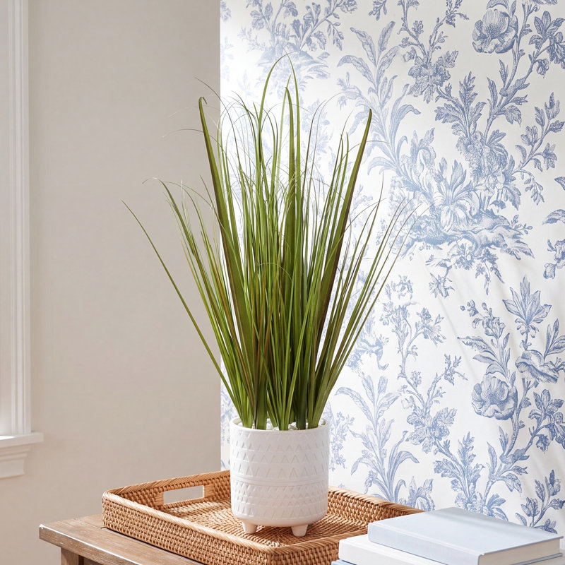 28'' Faux Onion Grass Grass in Pot