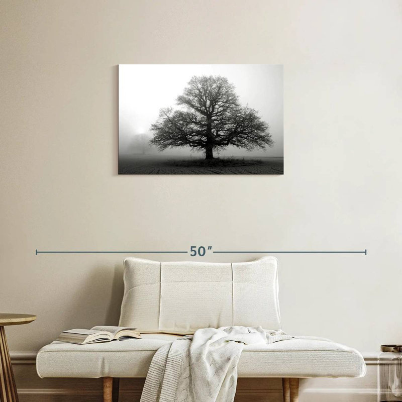 Arbre Harnek dans la brume, H 20 po x l 30 po