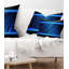 Coussin Disco Blue Waves - Abstract Printed