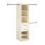 Organisateur de garde-robe à 5 tablettes / 2 tiroirs Kelly avec 3 tiges de suspension réglables Kelly
