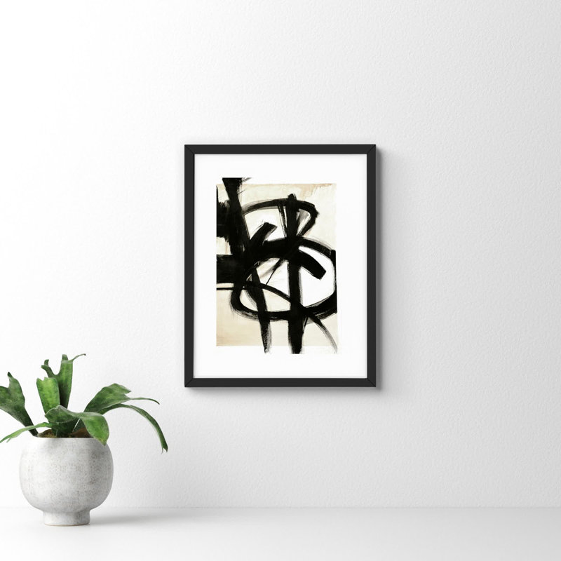 Graphical Shapes 7 by Design Fabrikken, 19.12" H x 15.12" W x 0.88" D, Black Framed Paper
