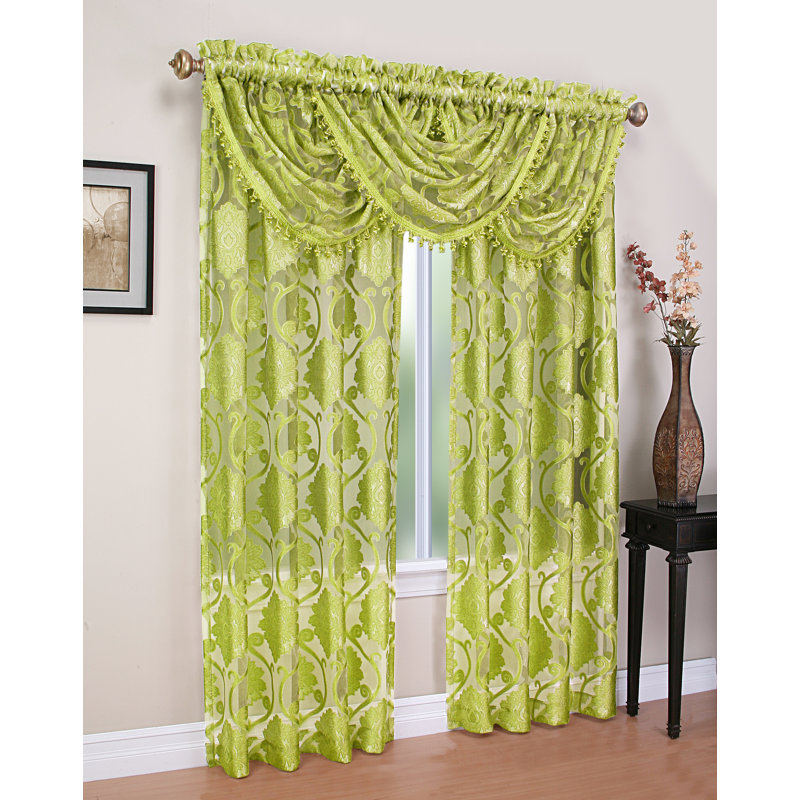 Paire de rideaux transparents avec passe-tringle Weinstock, Lime