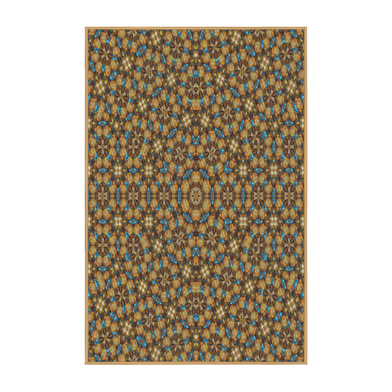 Orange Tapis décoratif, Rectangle 5 pi x 7 pi