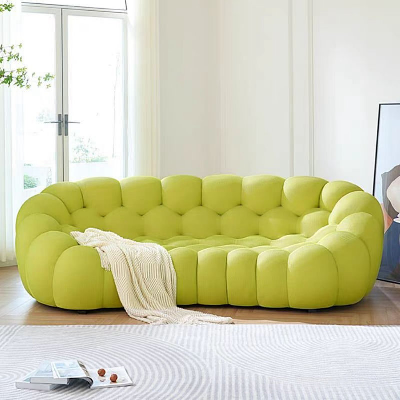 Modern Simple Curved Green Sofa