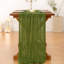 Chemin de table en gaze de mousse, style bohème estival, idéal pour mariage, anniversaire, fête ou décoration intérieure | Lot de 2 pièces en gaze rustique vert mousse de 3 m (10 pi), chemin de table transparent de style champêtre pour fête prénatale, enterrement de vie de jeune fille ou fêtes.