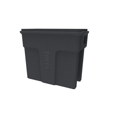 Slimline Rectangular Trash Can - Dark Gray Granite