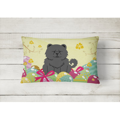 Easter Eggs Outdoor Throw Pillow