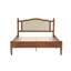 Grand lit plateforme en bois avec tête de lit en rotin naturel de style rétro et support de lattes en bois durable-1624010813-1624011200