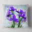 Aquarelle Blue Irises - coussin à imprimé floral-30743760-30743764