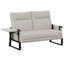 Canapé-lit de 49,6 po de largeur avec accoudoirs de style moderne Mid-Century pour petits espaces, canapé à 2 places revêtu de tissu galvanisé à haute résistance avec plateau latéral-1121210526