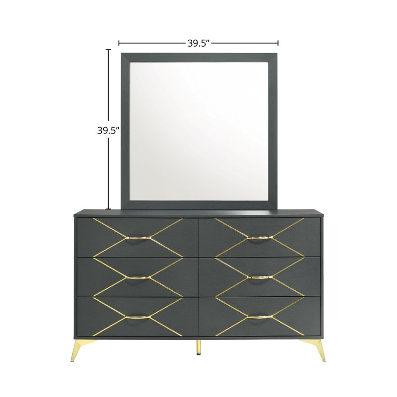 Miroir de commode Brulee