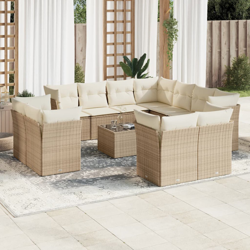  Garden Sofa Set Beige