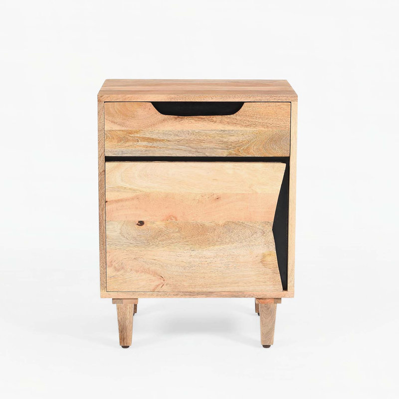 Table de chevet en bois naturel