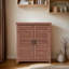 Banc de rempotage avec armoire de rangement et plateau de table en métal pour patio extérieur