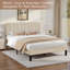 Lit plateforme rembourré en velours amélioré avec tête de lit réglable, conception renforcée et silencieuse, aucun sommier tapissier requis, support de lattes en bois robuste, assemblage facile-618794013-618794010