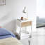 Table de bout en rotin 15,75 pouces avec tiroir coulissant lisse-560183372