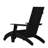 Balasi Indoor/Outdoor Modern 2-Slat Adirondack Style Chair and Footrest-1213503326