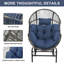 Fauteuil pivotant avec coussin et repose-pieds Swing-420895867-420895866