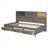 Twin Size Wooden Daybed with 3 Storage Drawers, Upper Soft Board, shelf, and a set of Sockets and USB Ports-728348558