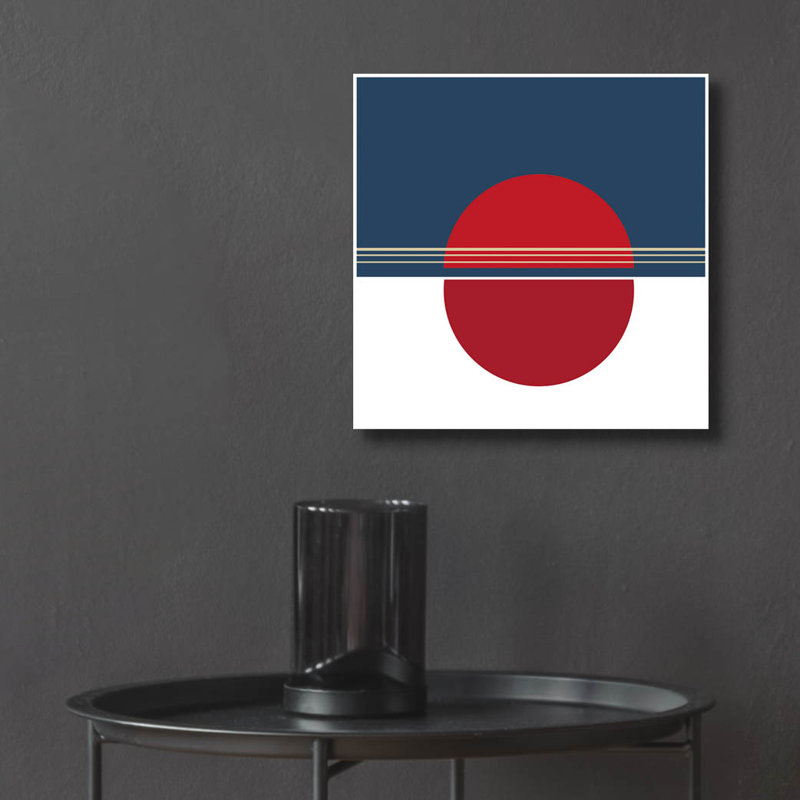«Red Circle Sunset» par Sabrina Balbuena, H 12 po x l 12 po x P 0,13 po