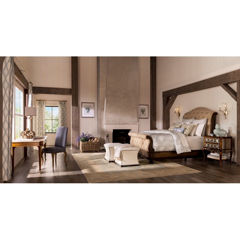 Rhapsody Upholstered King Bed, Brown/Beige, King
