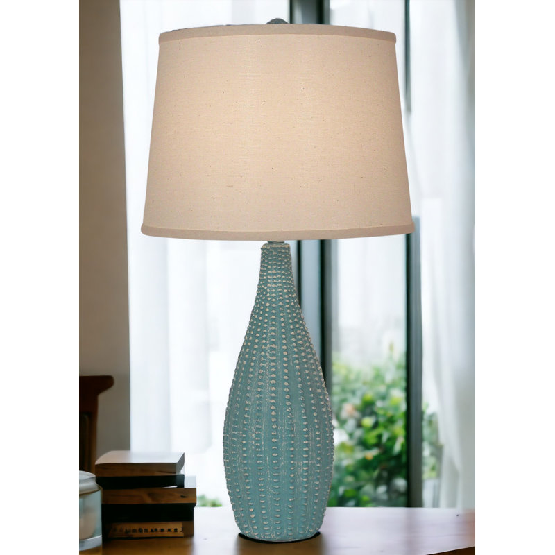 Jara Composite Table Lamp, Turquoise Sea