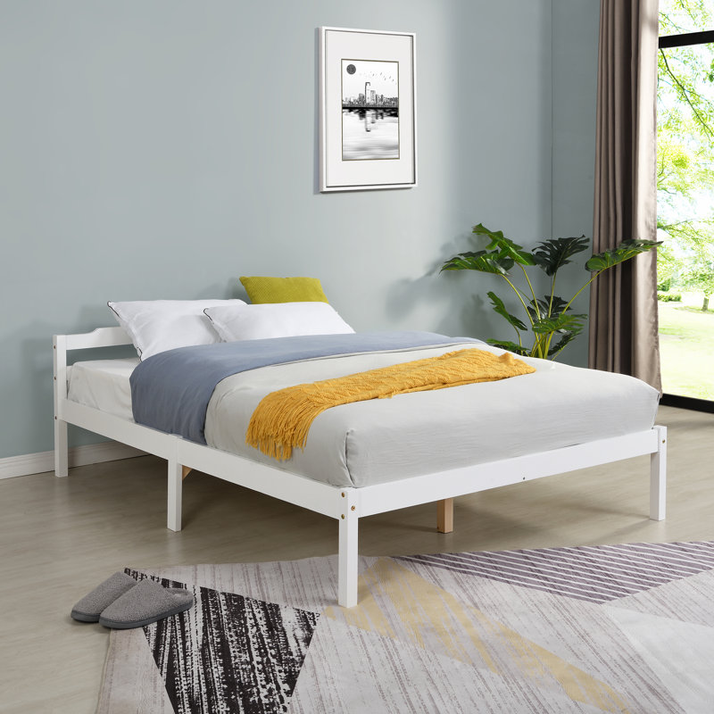 Birke Bed, Double (4'6), White