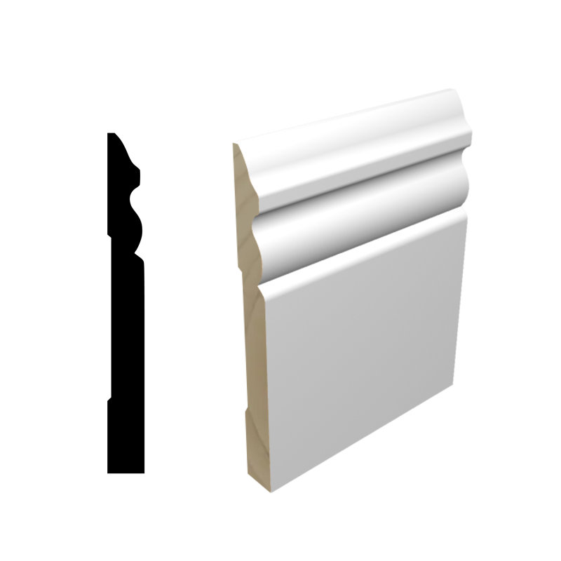 5.25'' H x 96'' W x 0.56'' D Wood Casing