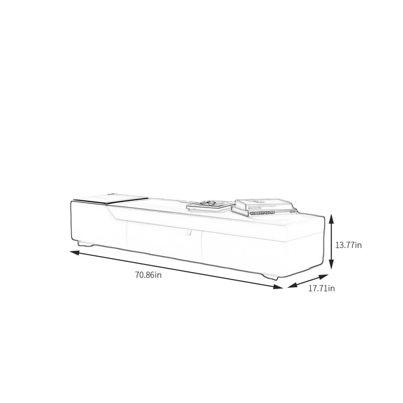 Banc de rangement rembourré en cuir Myna, Gris