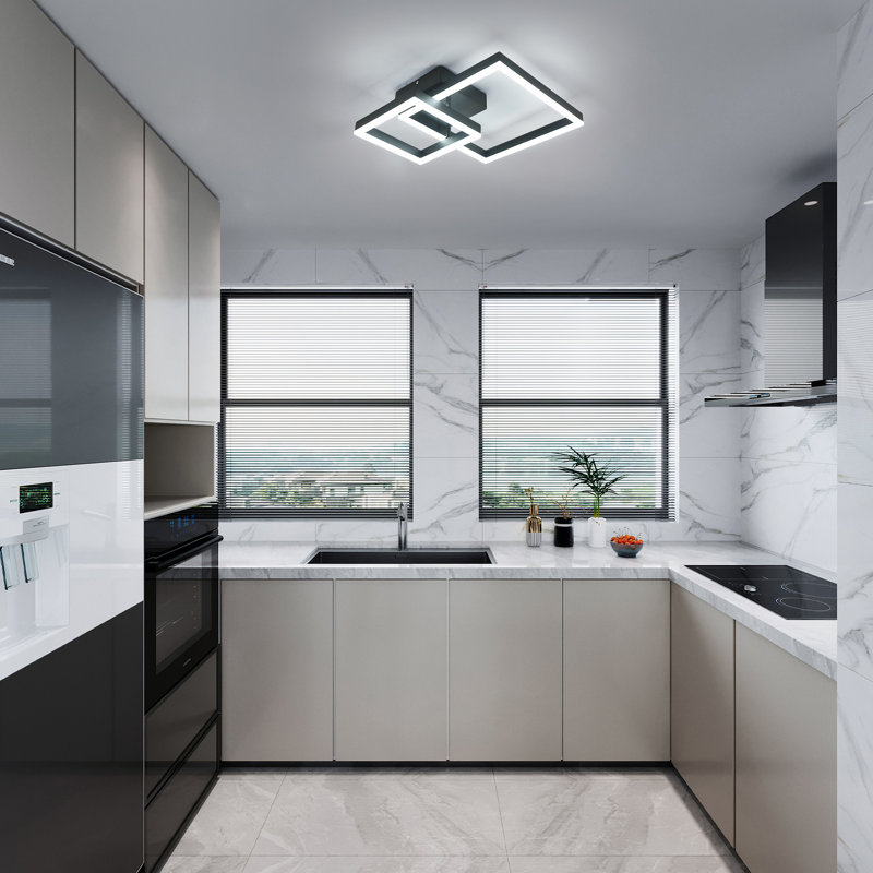 Square 52Cm 2-Light LED Flush Mount