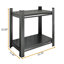 Support de rangement en métal à 2 couches, tablette de séparation réglable, bibliothèque en métal, support de rangement vertical de bureau, noir, assemblage requis-129873685