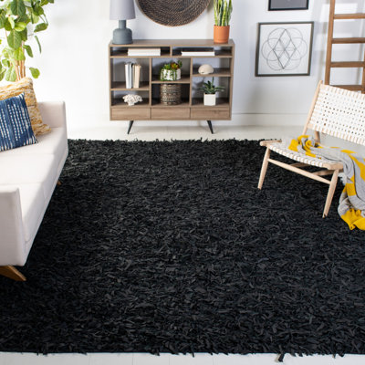 Tapis de couleur unie en coton / coton tissé à la main Arik