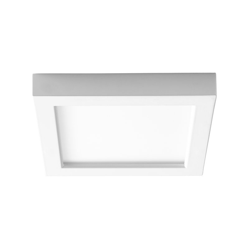 Plafonnier encastré 1 lumière Gasparas, Blanc, H 1 po x l 7 po x P 7 po