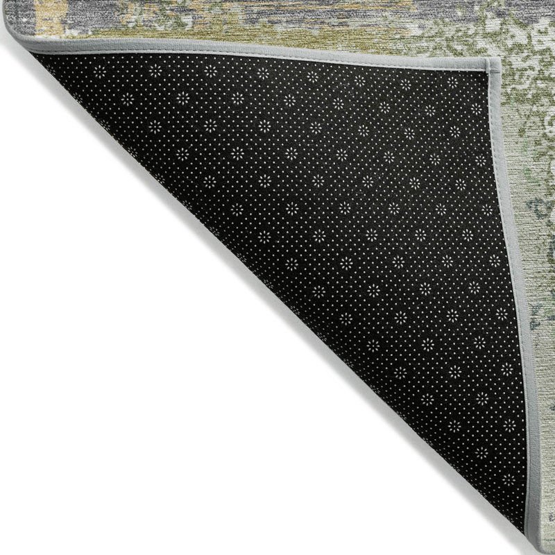 Machine Washable Indoor/Outdoor Husby ACN2212 Abstract Rug, Runner 2'3" x 7'6"