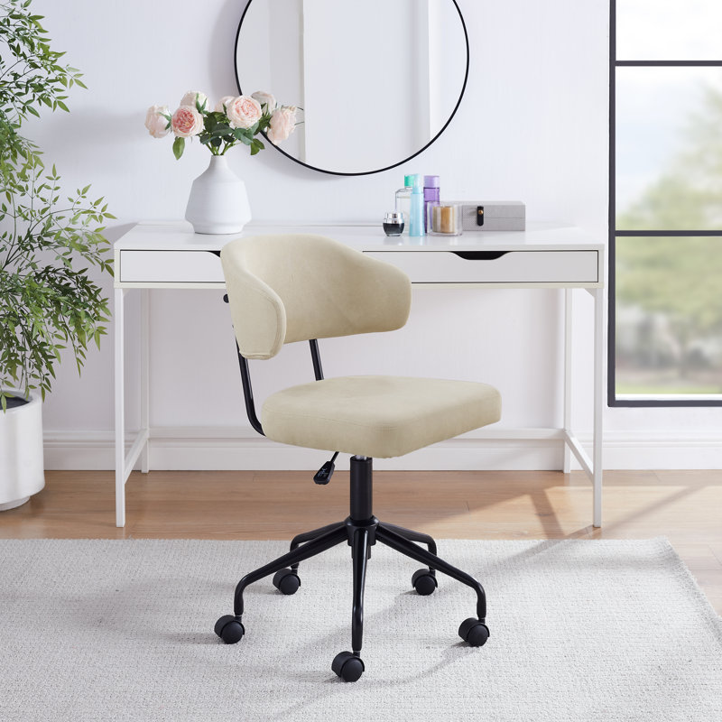 Tessa Swivel Office Chair, Beige