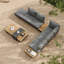 245.1Cm Wide Outdoor L-Shaped Patio Sectional Set with Cushions-1230039754