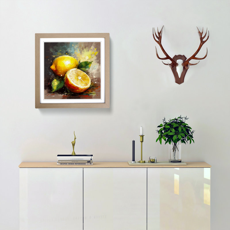 Single Picture Frame Print on Wood, Oak Framed