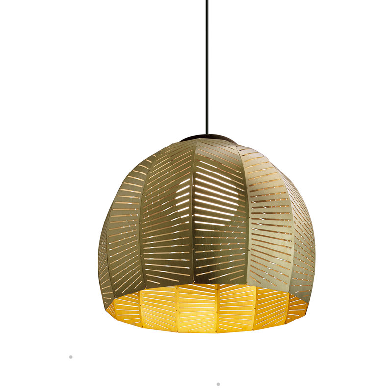 Amicus 1 - Light Pendant, 10.25" H x 12" W x 12" D, Dark Stained Walnut Finish, 2700K - Warm White LED