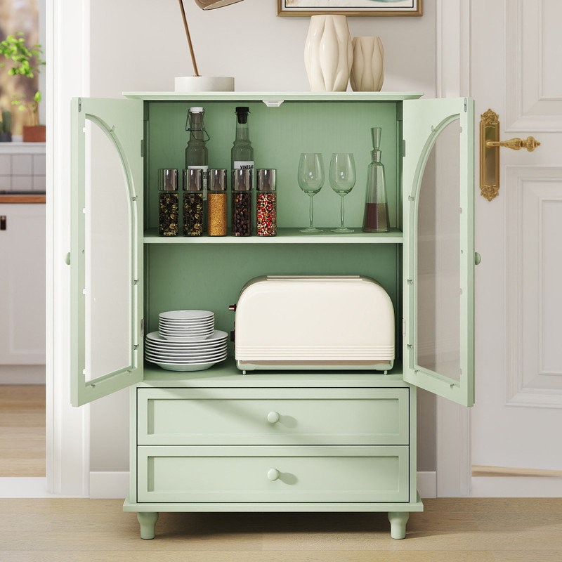 Buffet à 2 tiroirs Ronanld, Mint Green