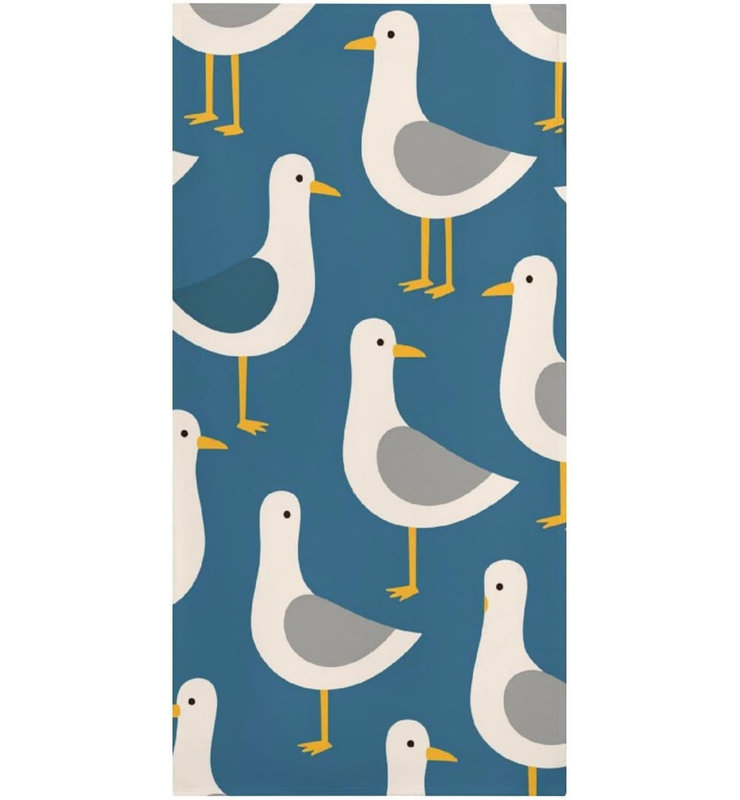 Serviette de plage 32 po x 63 po Blue Seagull Serviettes très absorbantes pour la piscine, les voyages, la natation et le sport