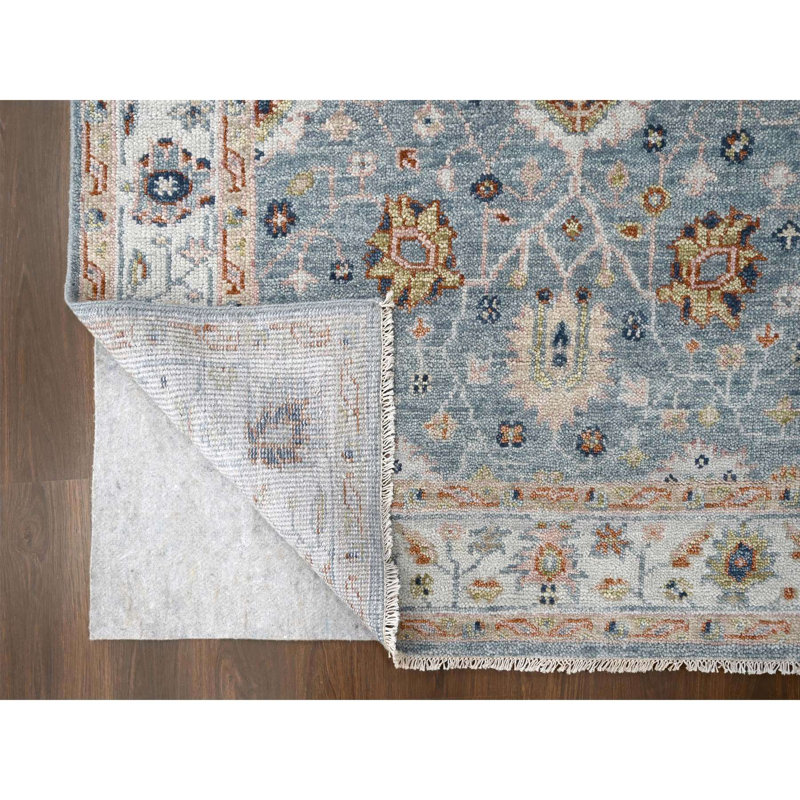Tapis oriental gris en laine noué à la main 6 pi x 9 pi Debonair 6B0CC58613E144E189F7048B1286610B