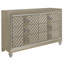 Finition champagne glamour 1 pièce commode de 6 tiroirs pieds en acrylique de luxe avec garniture de miroir biseauté