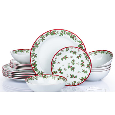 Randle 18 Piece Porcelain China Dinnerware Set - Service for 6