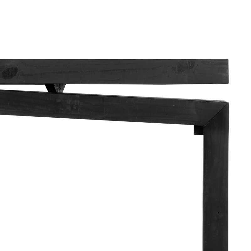 Matthes Solid Wood Console Table, Aged Black Pine, 30.75" H x 78.75" W x 15" D