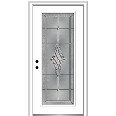 Grace Painted Both Sides The Same FULL Lite Fiberglass Prehung Front Entry Door on 6-9/16"" Frame -  Verona Home Design, ZZ3667590R