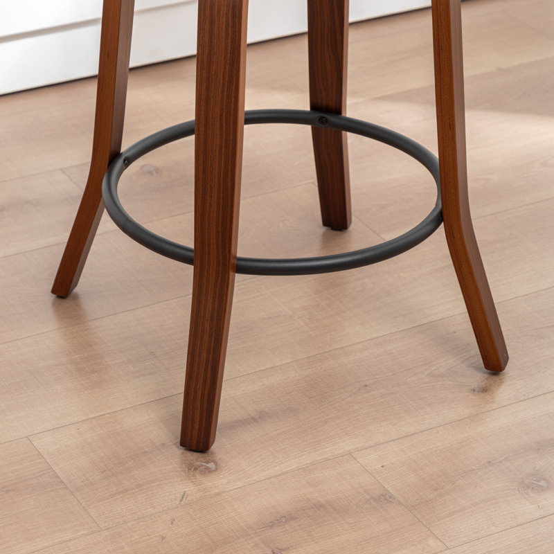 Tabouret de comptoir pivotant en similicuir Providence, White