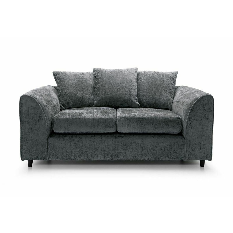 Monaco 2 Seater Upholstered Sofa, Grey